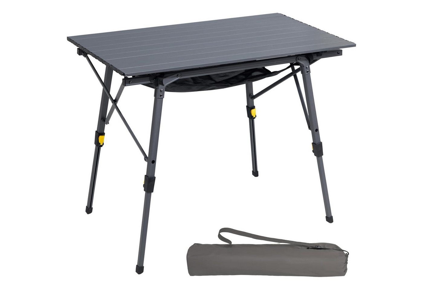 LuxusKollektion Campingtisch Campingtisch Klapptisch Aluminium höhenverstellbar Grau 90x53cm von LuxusKollektion
