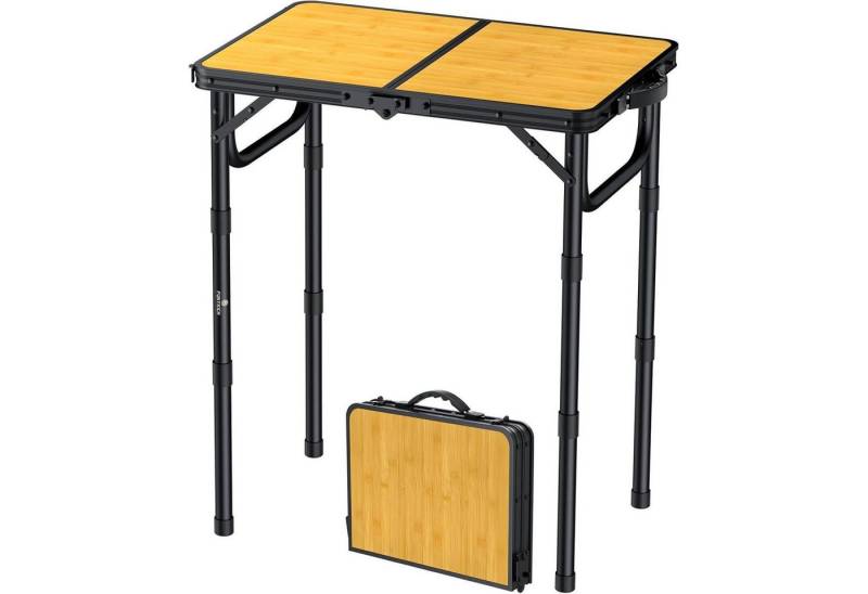 LuxusKollektion Campingtisch Campingtisch Klapptisch Grilltisch 3 58x40cm(3 Höhen) Schwarzgelb von LuxusKollektion