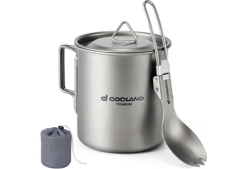 LuxusKollektion Campingtoilette Titanium Camping Geschirr 420ML Becher mit Deckel, Spork & faltbarem LuxusKollektion Campingtoilette Titanium Camping Geschirr 420ML Becher mit Deckel, Spork & faltbarem von LuxusKollektion