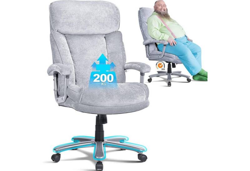 LuxusKollektion Chefsessel Bürostuhl 200KG Chefsessel Gasfeder Samt 52cm Sitztiefe ergonomisch LuxusKollektion Chefsessel Bürostuhl 200KG Chefsessel Gasfeder Samt 52cm Sitztiefe ergonomisch von LuxusKollektion