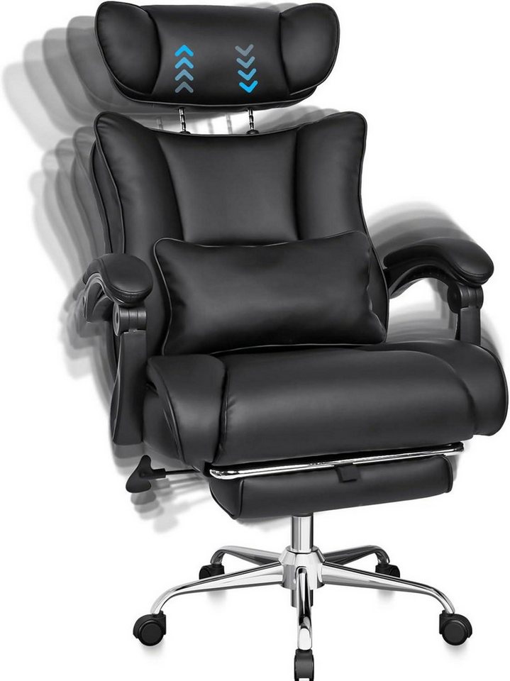 LuxusKollektion Chefsessel Bürostuhl 200kg, Ergonomischer Chefsessel, 58cm Sitzfläche, 9cm von LuxusKollektion