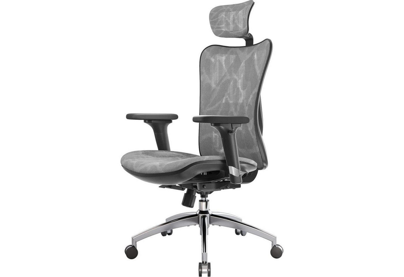 LuxusKollektion Chefsessel Bürostuhl ergonomisch 3D Armlehne Lendenwirbelstütze 150kg Grau LuxusKollektion Chefsessel Bürostuhl ergonomisch 3D Armlehne Lendenwirbelstütze 150kg Grau von LuxusKollektion