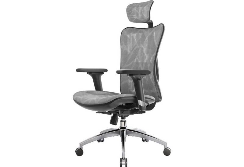 LuxusKollektion Chefsessel Bürostuhl ergonomisch 3D Armlehne Lendenwirbelstütze 150kg Grau von LuxusKollektion