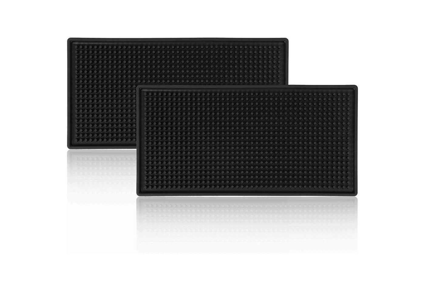 LuxusKollektion Cocktail-Set 2er Set Tampermatte Barmatte Schwarz aus Silikon 30x15cm von LuxusKollektion