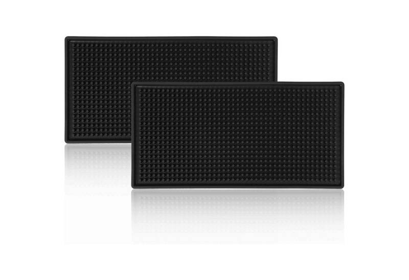 LuxusKollektion Cocktail-Set 2er Set Tampermatte Barmatte Schwarz aus Silikon 30x15cm von LuxusKollektion