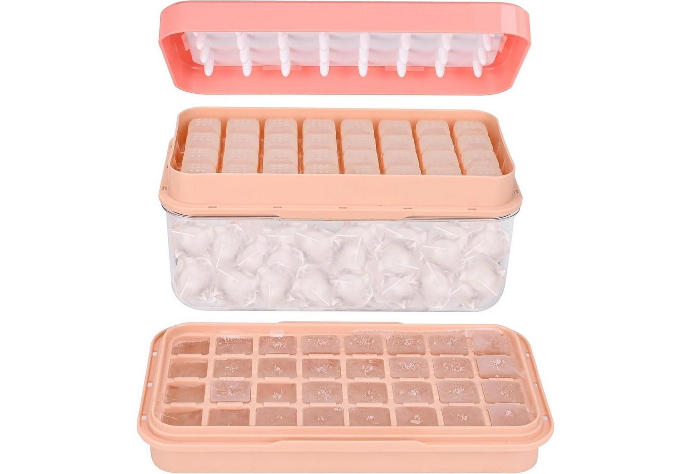 LuxusKollektion Cocktail-Set Eiswürfelform Deckel Behälter 64 Würfel Eiszange Box BPAfrei Rosa LuxusKollektion Cocktail-Set Eiswürfelform Deckel Behälter 64 Würfel Eiszange Box BPAfrei Rosa von LuxusKollektion