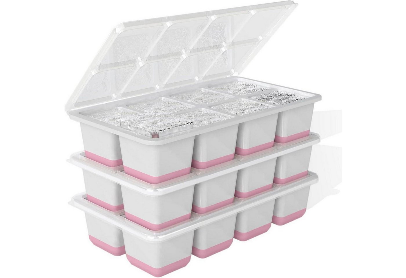 LuxusKollektion Cocktail-Set Eiswürfelformen Silikon Deckel Whiskey 3er Pink-1.75-inch-ice-cubes LuxusKollektion Cocktail-Set Eiswürfelformen Silikon Deckel Whiskey 3er Pink-1.75-inch-ice-cubes von LuxusKollektion