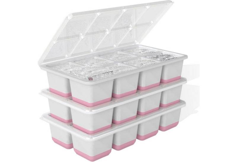 LuxusKollektion Cocktail-Set Eiswürfelformen Silikon Deckel Whiskey 3er Pink-1.75-inch-ice-cubes LuxusKollektion Cocktail-Set Eiswürfelformen Silikon Deckel Whiskey 3er Pink-1.75-inch-ice-cubes von LuxusKollektion