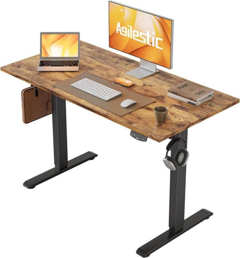 LuxusKollektion Computertisch Höhenverstellbarer Schreibtisch Elektrisch Memory Braun 100x60 cm von LuxusKollektion
