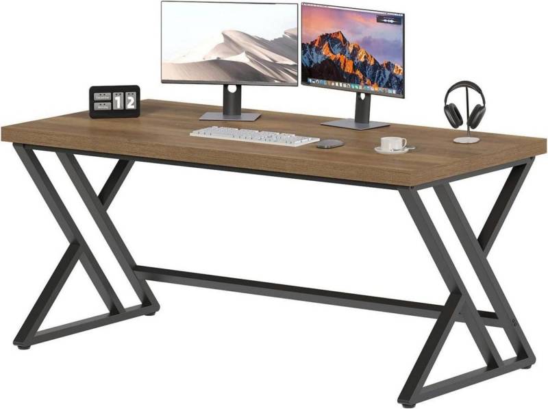 LuxusKollektion Computertisch Holz-Computertisch Rustikaler Home Office Schreibtisch Schlafzimmer von LuxusKollektion