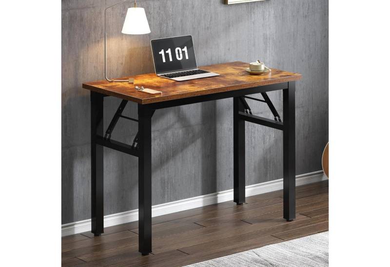LuxusKollektion Computertisch Klapptisch Computertisch Schreibtisch 80 cm x 40 cm Grau Schwarz von LuxusKollektion