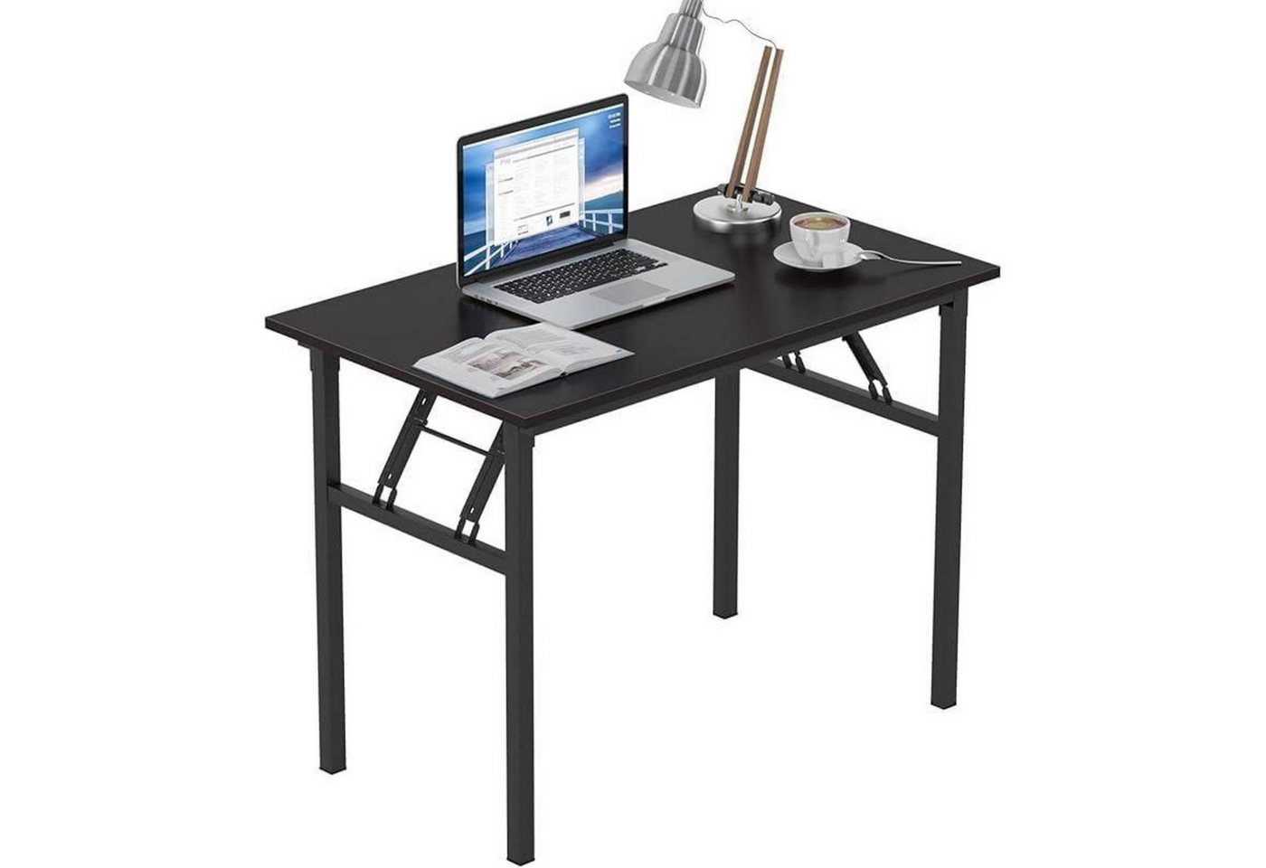 LuxusKollektion Computertisch Klapptisch Schreibtisch Bürotisch Holz klein 120x60cm Schwarz 120x60CM von LuxusKollektion