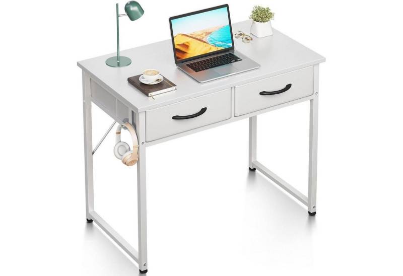 LuxusKollektion Computertisch Schreibtisch 2 Schubladen Kopfhörerhalter PC 80x40x78.7cm Weiß LuxusKollektion Computertisch Schreibtisch 2 Schubladen Kopfhörerhalter PC 80x40x78.7cm Weiß von LuxusKollektion