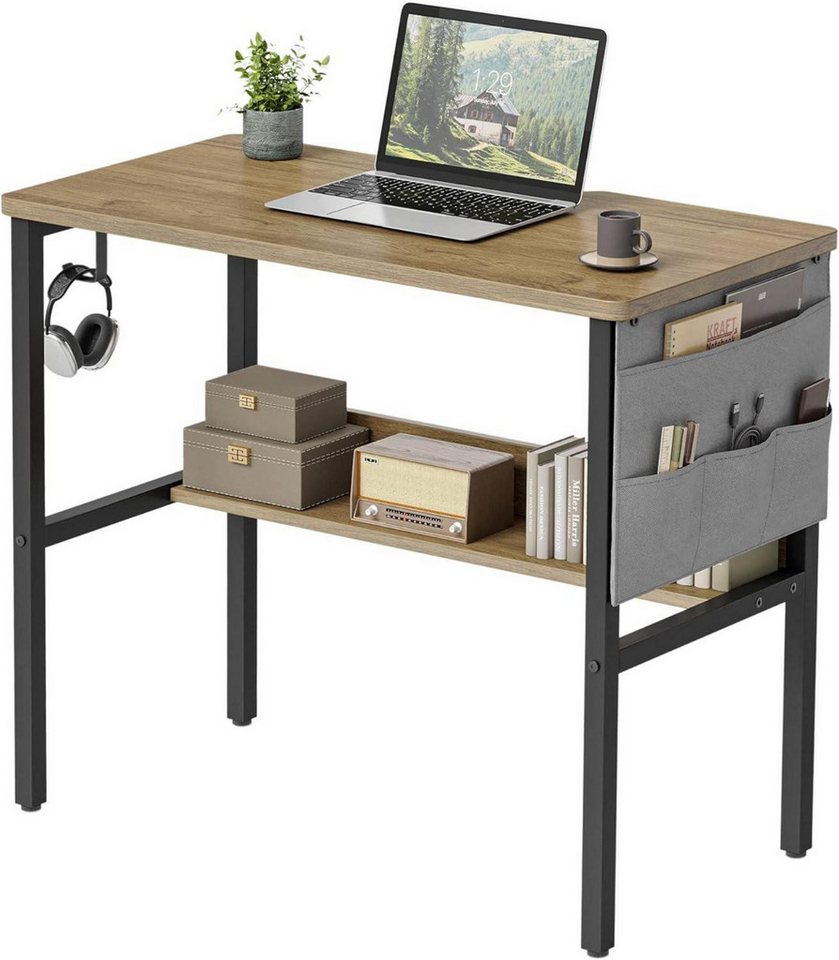 LuxusKollektion Computertisch Schreibtisch 80 x 40 cm Klein Computertisch Espresso Stabil von LuxusKollektion