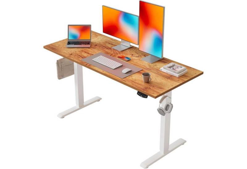 LuxusKollektion Computertisch Schreibtisch Höhenverstellbar Elektrisch Hellbraun 110 x 60 cm LuxusKollektion Computertisch Schreibtisch Höhenverstellbar Elektrisch Hellbraun 110 x 60 cm von LuxusKollektion