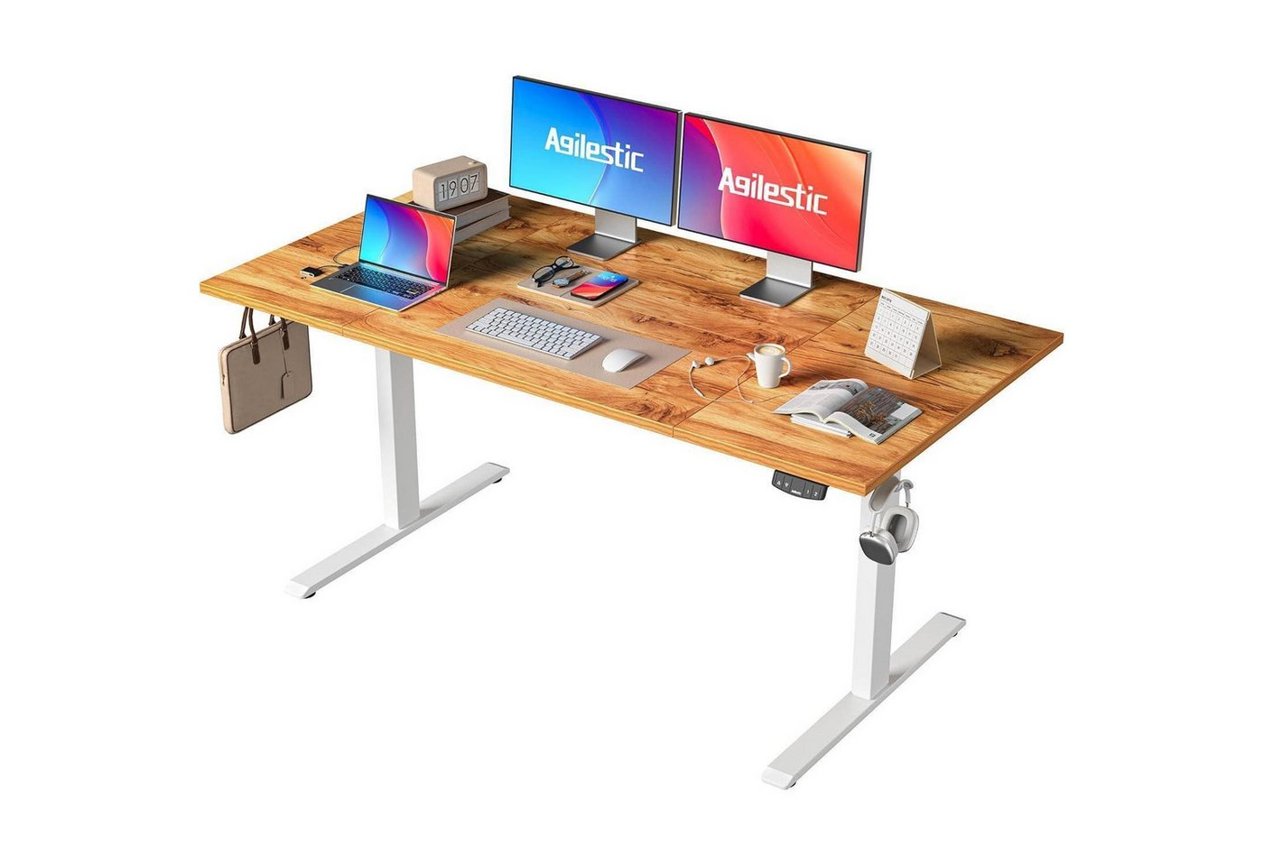 LuxusKollektion Computertisch Schreibtisch Höhenverstellbar Elektrisch Memory Hellbraun 160 x 80 cm LuxusKollektion Computertisch Schreibtisch Höhenverstellbar Elektrisch Memory Hellbraun 160 x 80 cm von LuxusKollektion