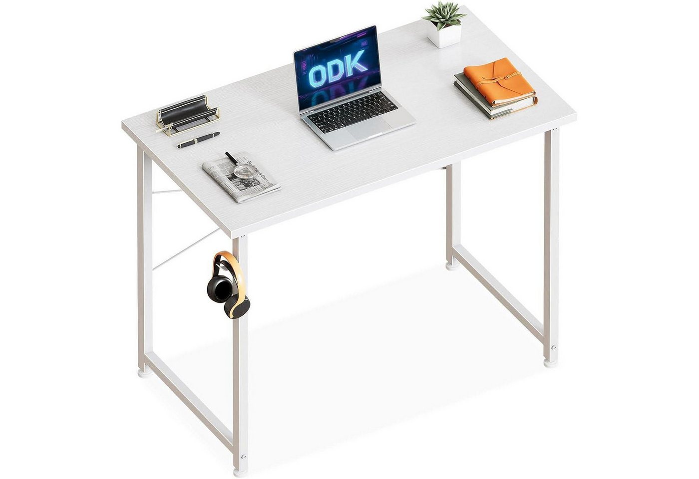 LuxusKollektion Computertisch Schreibtisch kleiner Computertisch Kopfhörerhalter Holz Weiß 80×40cm LuxusKollektion Computertisch Schreibtisch kleiner Computertisch Kopfhörerhalter Holz Weiß 80×40cm von LuxusKollektion
