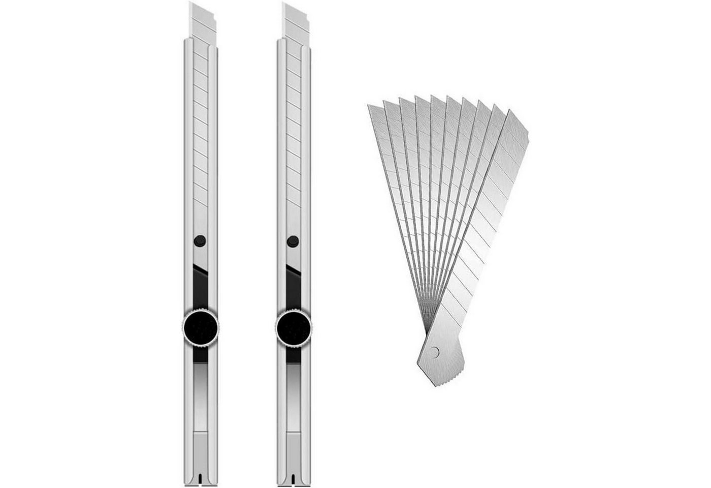 LuxusKollektion Cuttermesser Cuttermesser 2 Stück abschließbar LC302 60-Grad-Messer mit Klingen LuxusKollektion Cuttermesser Cuttermesser 2 Stück abschließbar LC302 60-Grad-Messer mit Klingen von LuxusKollektion