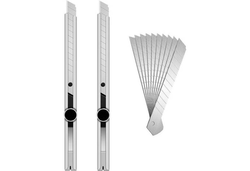 LuxusKollektion Cuttermesser Cuttermesser 2 Stück abschließbar LC302 60-Grad-Messer mit Klingen von LuxusKollektion