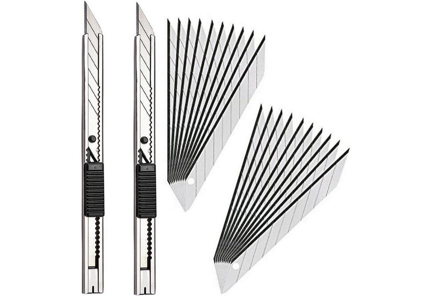 LuxusKollektion Cuttermesser Cuttermesser 9mm Abbrechklingen Edelstahl 30-Grad-Messer mit Klingen LuxusKollektion Cuttermesser Cuttermesser 9mm Abbrechklingen Edelstahl 30-Grad-Messer mit Klingen von LuxusKollektion