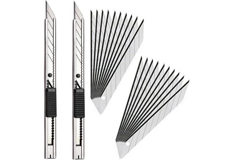 LuxusKollektion Cuttermesser Cuttermesser 9mm Abbrechklingen Edelstahl 30-Grad-Messer mit Klingen von LuxusKollektion