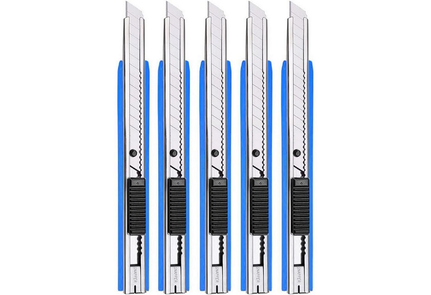 LuxusKollektion Cuttermesser Cuttermesser Abbrechklingen 9mm 5er Blau Folienmesser 60-Grad-Messer LuxusKollektion Cuttermesser Cuttermesser Abbrechklingen 9mm 5er Blau Folienmesser 60-Grad-Messer von LuxusKollektion