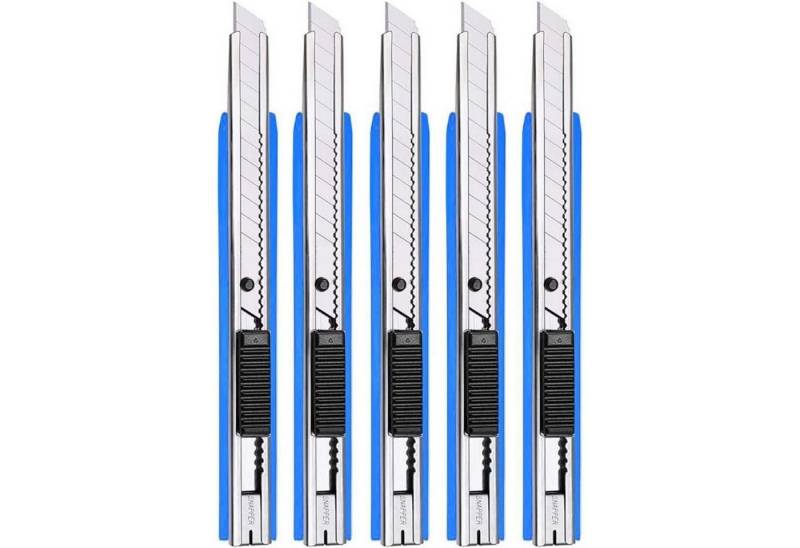 LuxusKollektion Cuttermesser Cuttermesser Abbrechklingen 9mm 5er Blau Folienmesser 60-Grad-Messer von LuxusKollektion
