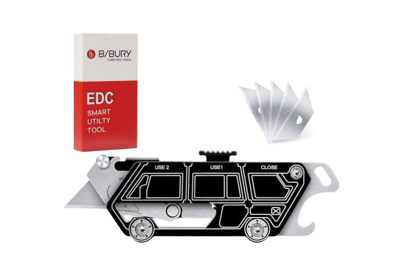LuxusKollektion Cuttermesser Cuttermesser EDC Schlüsselring Flaschenöffner 5Klingen Auto Model von LuxusKollektion