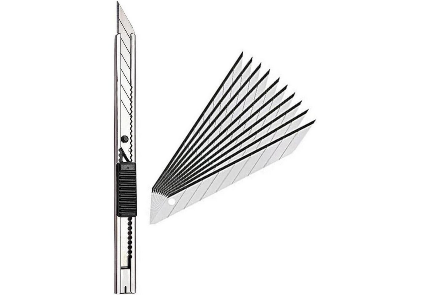 LuxusKollektion Cuttermesser Cuttermesser Edelstahl 30 Grad 10x9mm 30-Grad-Messer mit Klingen LuxusKollektion Cuttermesser Cuttermesser Edelstahl 30 Grad 10x9mm 30-Grad-Messer mit Klingen von LuxusKollektion