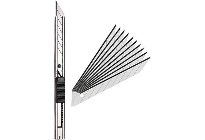 LuxusKollektion Cuttermesser Cuttermesser Edelstahl 30 Grad 10x9mm 30-Grad-Messer mit Klingen von LuxusKollektion