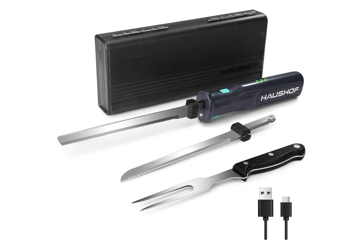 LuxusKollektion Cuttermesser Elektromesser Kabellos 2Klingen Edelstahl 2000mAh Akku Brot Grau LuxusKollektion Cuttermesser Elektromesser Kabellos 2Klingen Edelstahl 2000mAh Akku Brot Grau von LuxusKollektion