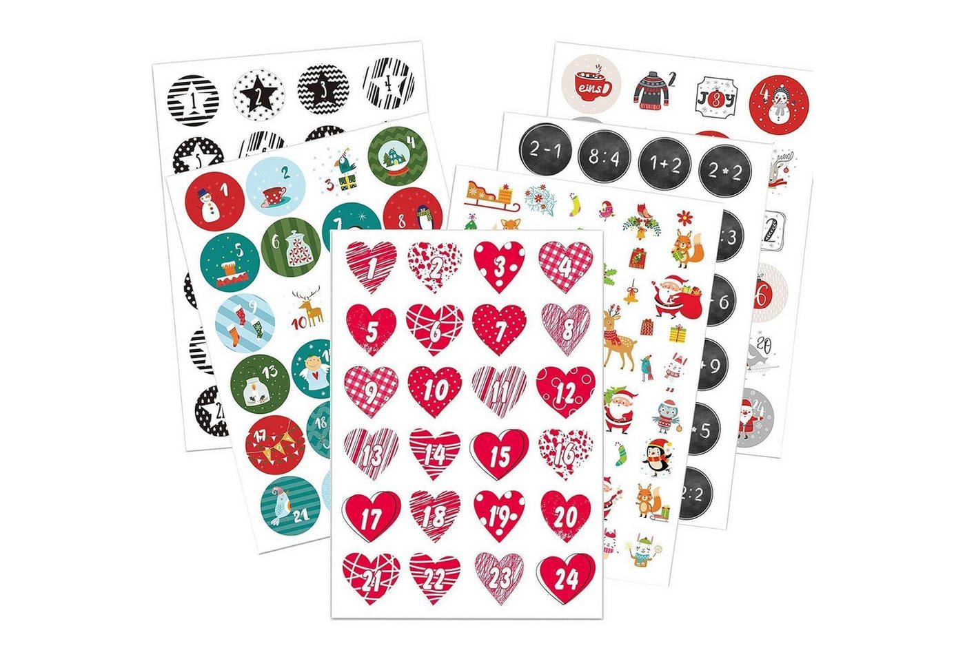 LuxusKollektion DIY-Adventskalender Adventskalender Zahlen Aufkleber 5 Sets, 24 Sticker, Weihnachten LuxusKollektion DIY-Adventskalender Adventskalender Zahlen Aufkleber 5 Sets, 24 Sticker, Weihnachten von LuxusKollektion