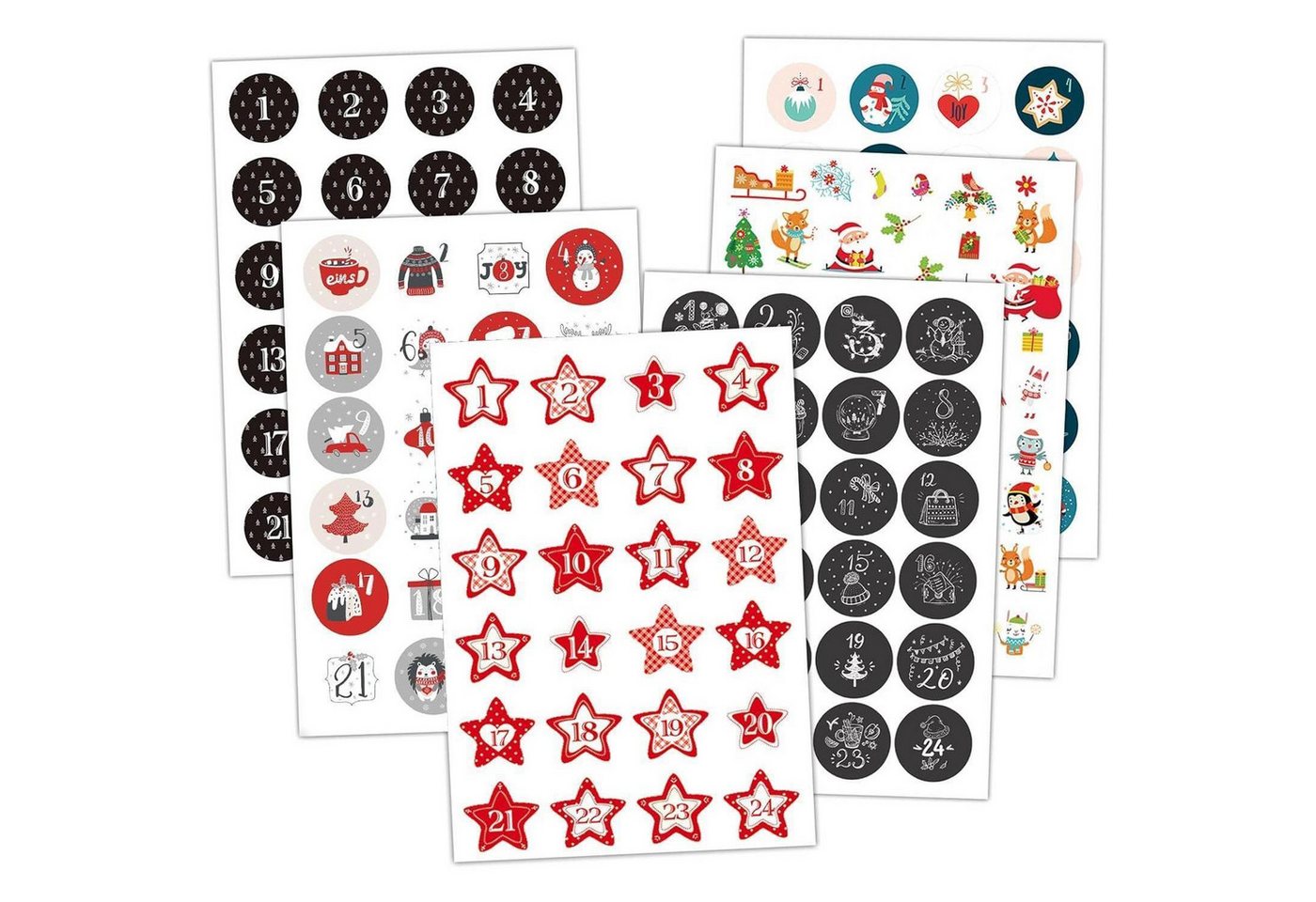 LuxusKollektion DIY-Adventskalender Adventskalender Zahlen Sticker 4 cm DIY Aufkleber Weihnachtskalender LuxusKollektion DIY-Adventskalender Adventskalender Zahlen Sticker 4 cm DIY Aufkleber Weihnachtskalender von LuxusKollektion