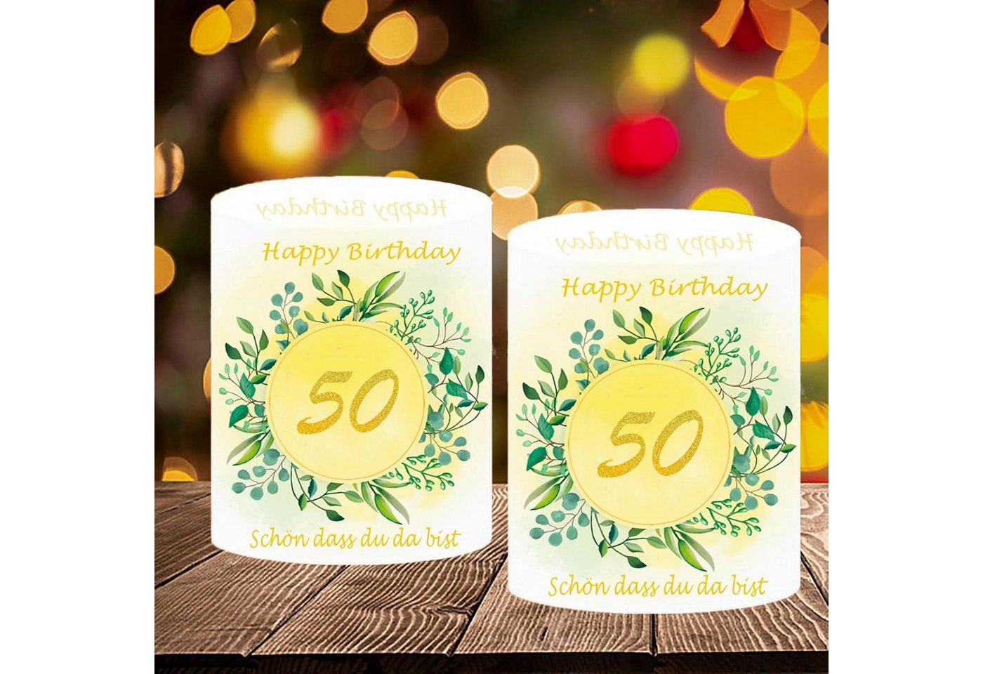 LuxusKollektion Dekohänger 12er Windlicht Tischdeko 50. Geburtstag Mann Frau mit Schön Das Du Da LuxusKollektion Dekohänger 12er Windlicht Tischdeko 50. Geburtstag Mann Frau mit Schön Das Du Da von LuxusKollektion