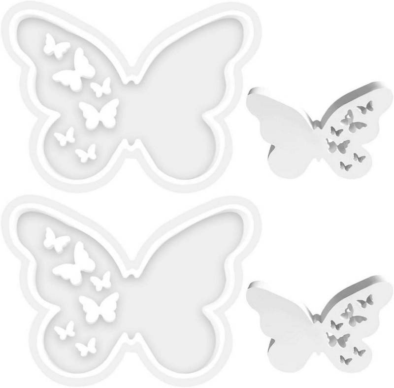 LuxusKollektion Dekohänger 2 Stück Silikonform Schmetterling Gießformen Gipsform Sommer Frühling von LuxusKollektion