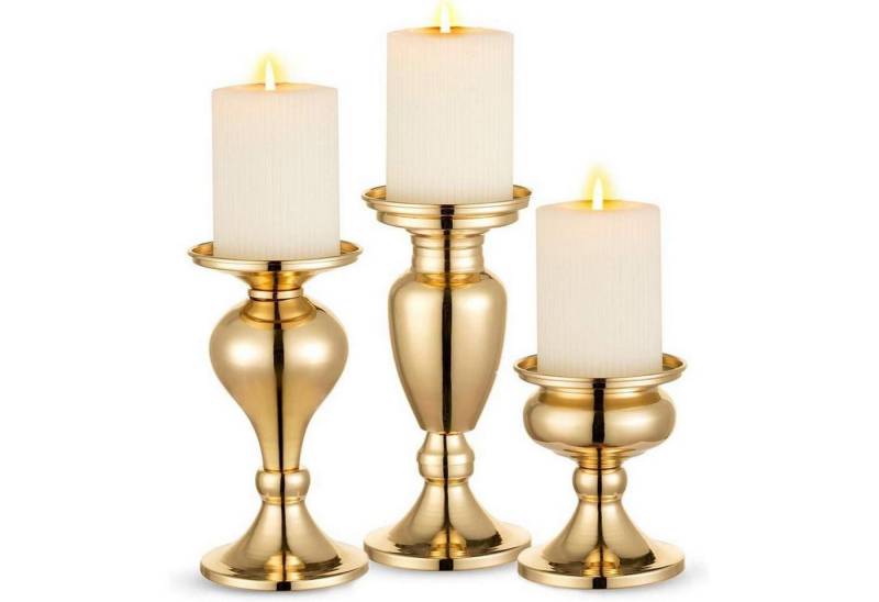 LuxusKollektion Dekohänger 3er Set Kerzenleuchter Schwarz Metall Vintage Kerzenhalter für LuxusKollektion Dekohänger 3er Set Kerzenleuchter Schwarz Metall Vintage Kerzenhalter für von LuxusKollektion