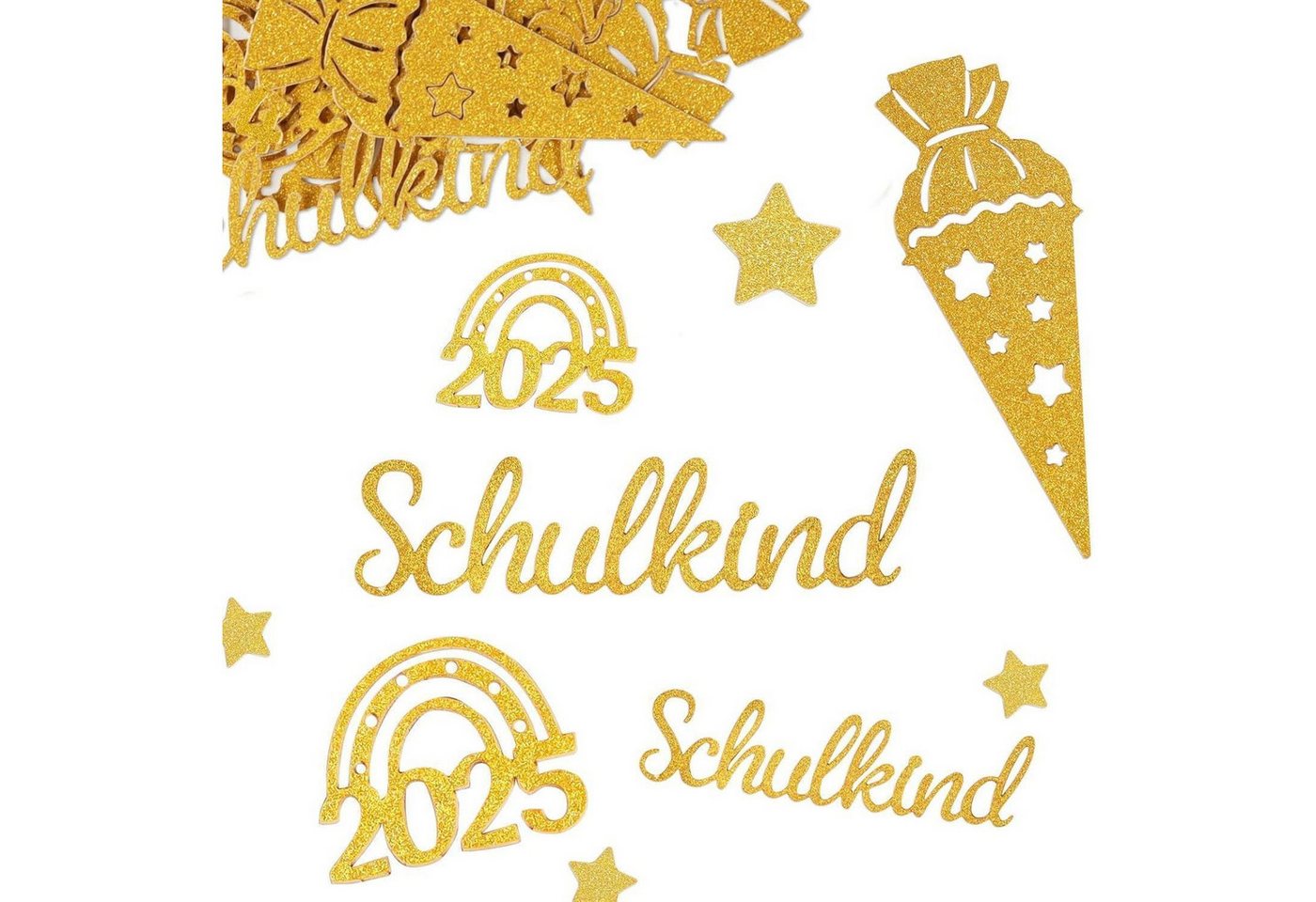 LuxusKollektion Dekohänger 50 Stück Konfetti Glitzer Gold Einschulung 2024 Streudeko LuxusKollektion Dekohänger 50 Stück Konfetti Glitzer Gold Einschulung 2024 Streudeko von LuxusKollektion