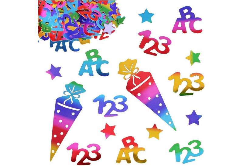 LuxusKollektion Dekohänger 60-teiliges Einschulung Konfetti Set Glänzend Bunt - Schultüte LuxusKollektion Dekohänger 60-teiliges Einschulung Konfetti Set Glänzend Bunt - Schultüte von LuxusKollektion