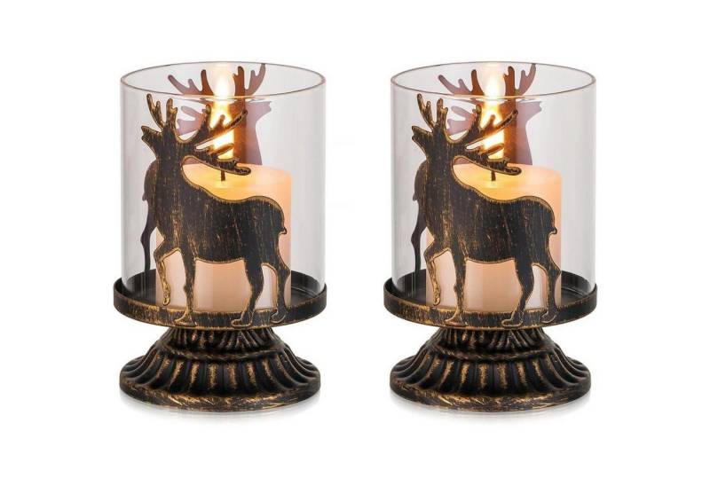 LuxusKollektion Dekohänger Hirsch Windlicht Rentier Kerzenhalter 2er Set Weihnachten Schwarz LuxusKollektion Dekohänger Hirsch Windlicht Rentier Kerzenhalter 2er Set Weihnachten Schwarz von LuxusKollektion