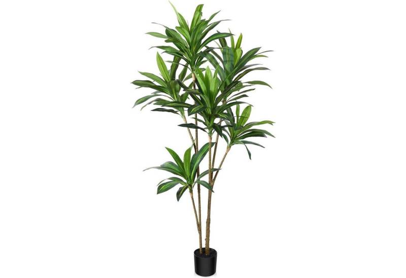 LuxusKollektion Dekohänger Künstlicher Drachenbaum 180cm Tropische Pflanze im Topf Fake Plant von LuxusKollektion