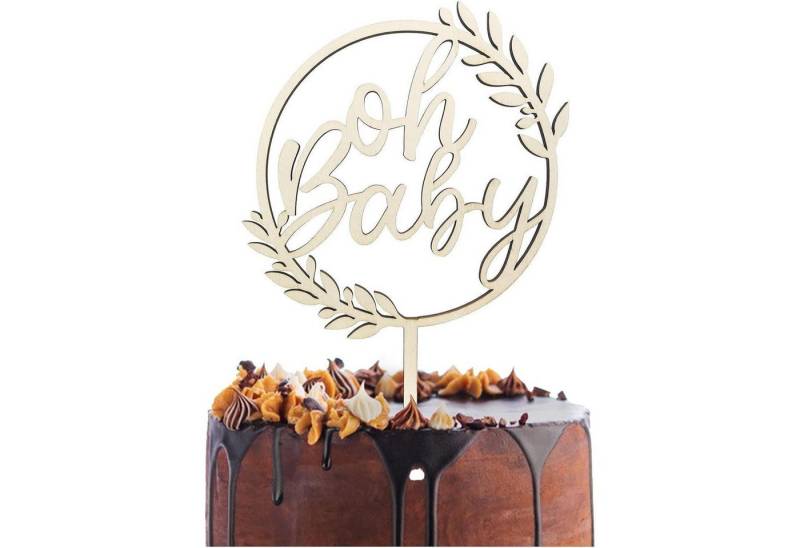 LuxusKollektion Dekohänger Oh Baby Tortenaufsatz Holz Babyparty Gender Reveal Kuchenstecker LuxusKollektion Dekohänger Oh Baby Tortenaufsatz Holz Babyparty Gender Reveal Kuchenstecker von LuxusKollektion