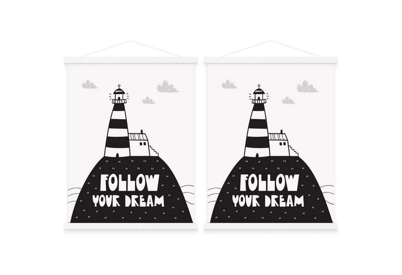 LuxusKollektion Dekohänger Posterschiene Magnet Posterrahmen Holz Weiß 61cm 2 Packungen LuxusKollektion Dekohänger Posterschiene Magnet Posterrahmen Holz Weiß 61cm 2 Packungen von LuxusKollektion