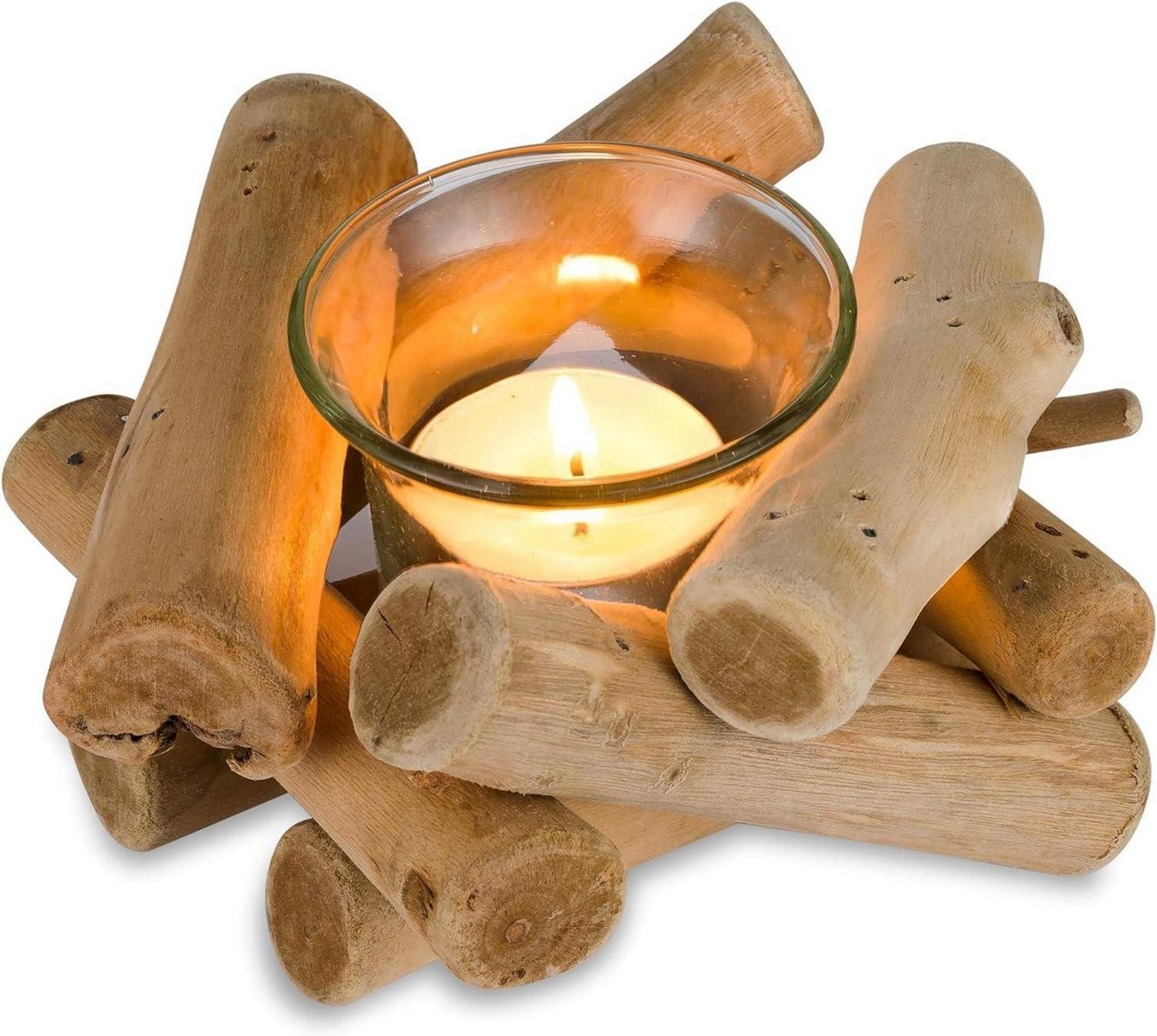 LuxusKollektion Dekohänger Rustikaler Holz Kerzenständer Teelichthalter Vintage Glas Windlicht 1 LuxusKollektion Dekohänger Rustikaler Holz Kerzenständer Teelichthalter Vintage Glas Windlicht 1 von LuxusKollektion