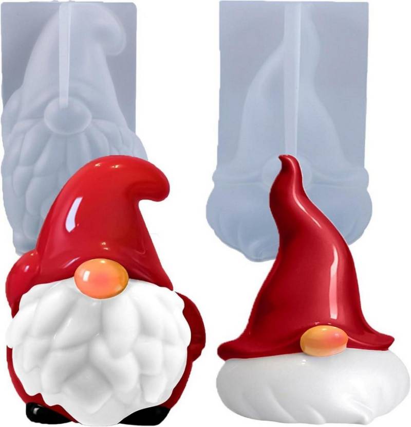 LuxusKollektion Dekohänger Silikonform Kerze Weihnachtsmann Zwerg DIY Gießform von LuxusKollektion