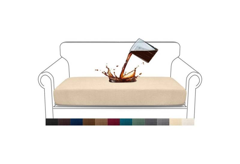 LuxusKollektion Dekohänger Sofasitzbezug wasserdicht Jacquard Stretch 2 Sitzer Beige LuxusKollektion Dekohänger Sofasitzbezug wasserdicht Jacquard Stretch 2 Sitzer Beige von LuxusKollektion