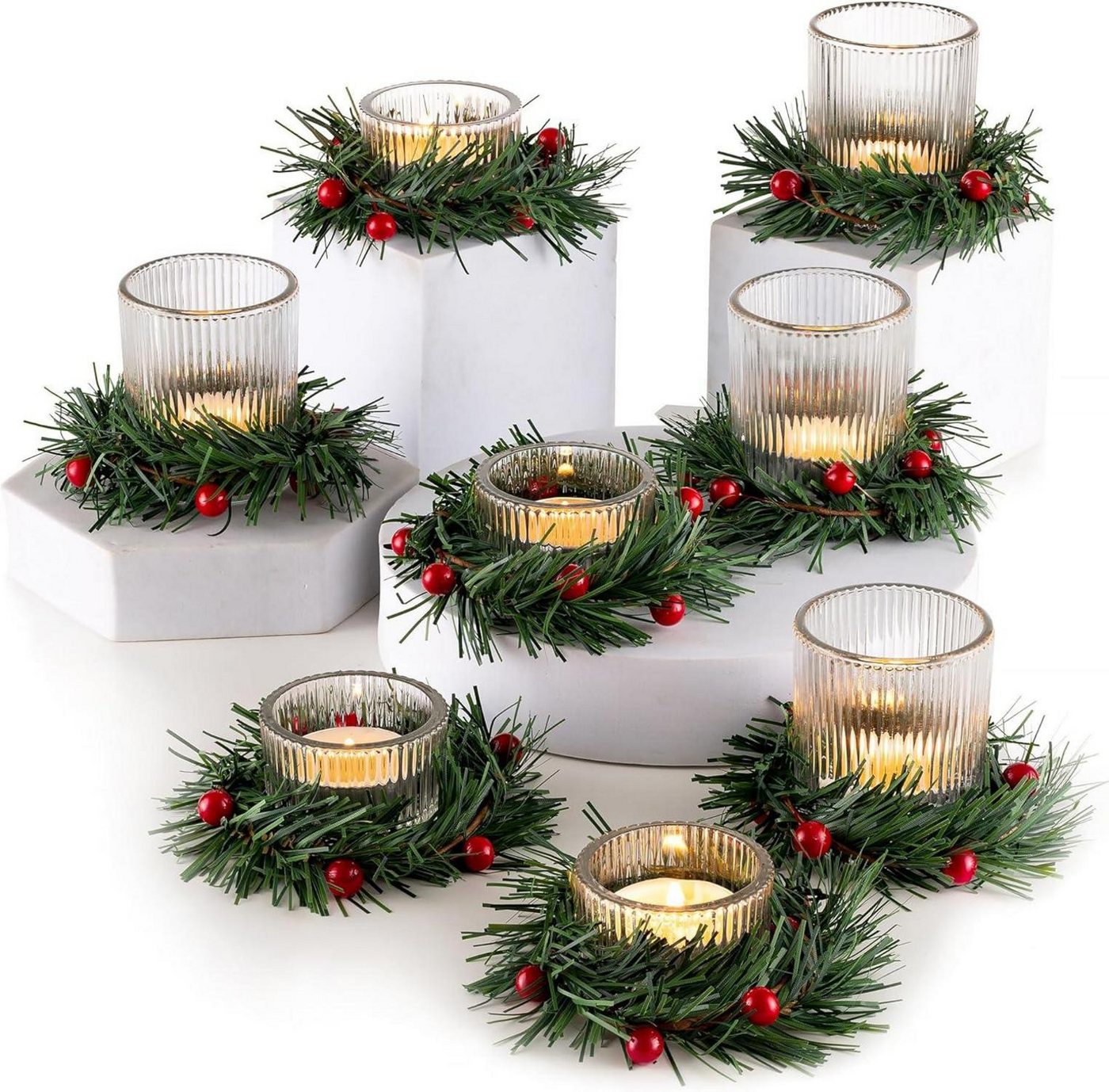 LuxusKollektion Dekohänger Teelichthalter Weihnachten Teelichtgläser 8er Set Kerzenhalter Winter LuxusKollektion Dekohänger Teelichthalter Weihnachten Teelichtgläser 8er Set Kerzenhalter Winter von LuxusKollektion