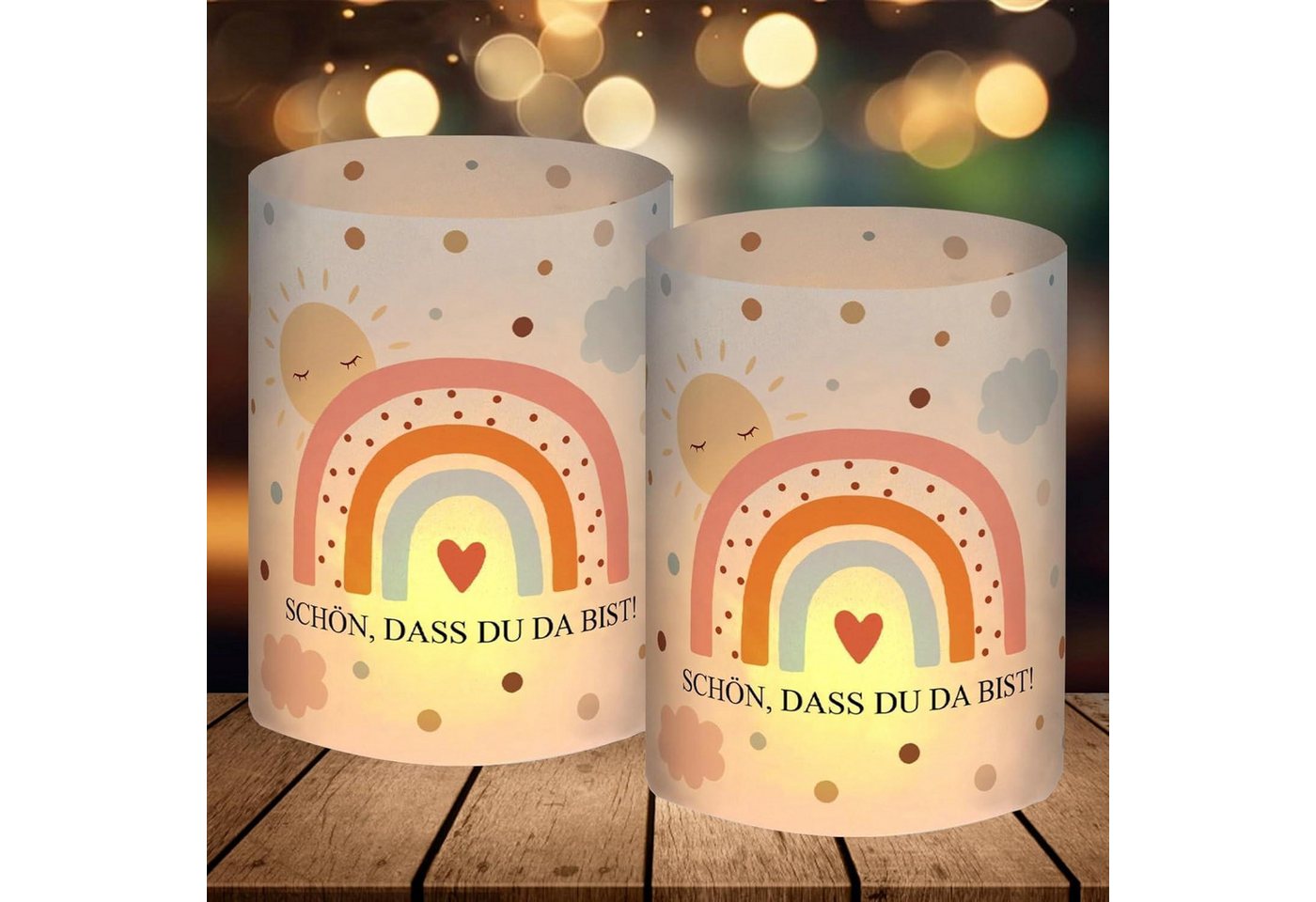 LuxusKollektion Dekohänger Windlicht 12 Tischdeko Geburtstag Mädchen Teelichter Regenbogen Deko LuxusKollektion Dekohänger Windlicht 12 Tischdeko Geburtstag Mädchen Teelichter Regenbogen Deko von LuxusKollektion