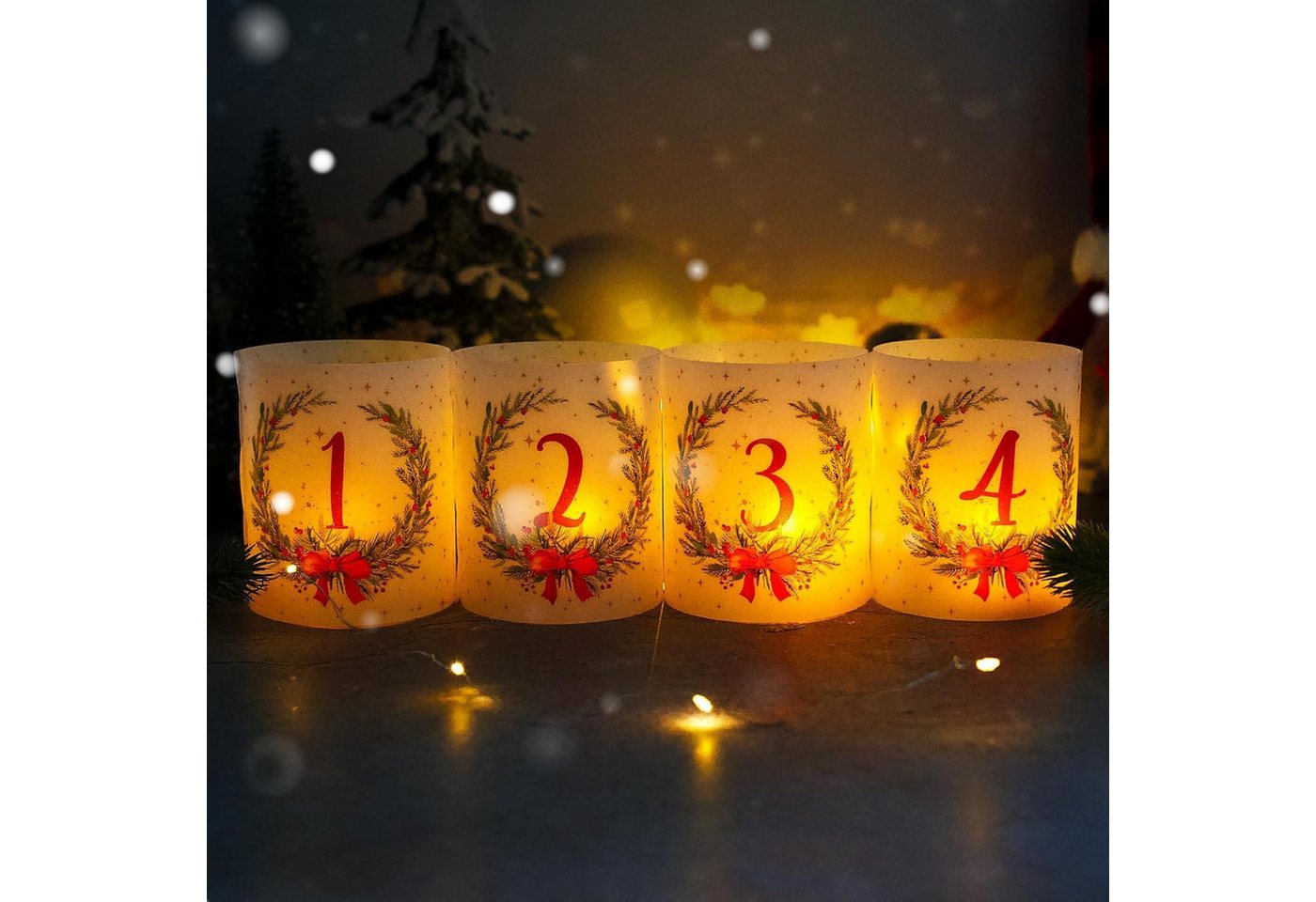 LuxusKollektion Dekohänger Windlicht Tischdeko Advent Kerzen Deko Mini Tischlichter 12er Set LuxusKollektion Dekohänger Windlicht Tischdeko Advent Kerzen Deko Mini Tischlichter 12er Set von LuxusKollektion