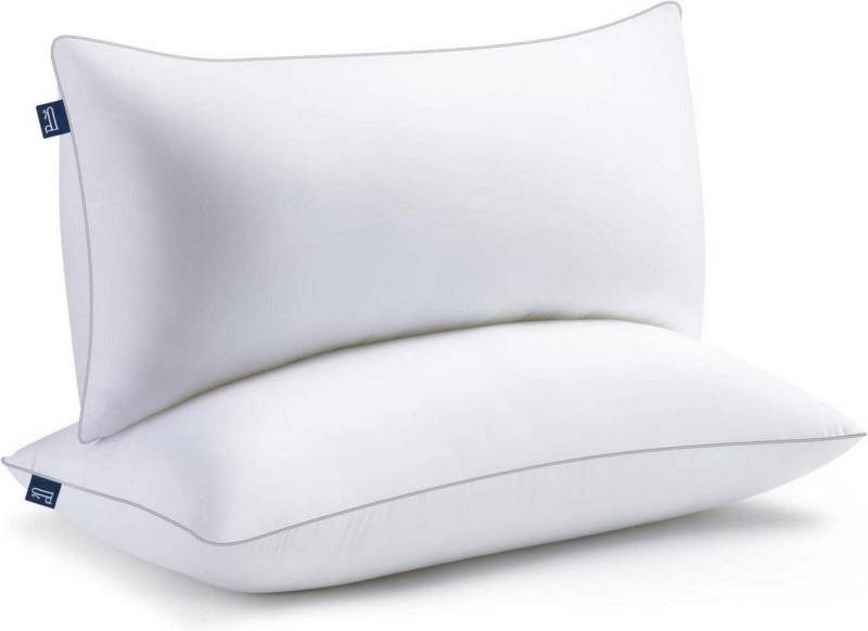 LuxusKollektion Dekokissen Kopfkissen 2er Set 40x80 Hochwertig Mikrofaser Kissenfüllung 950g von LuxusKollektion