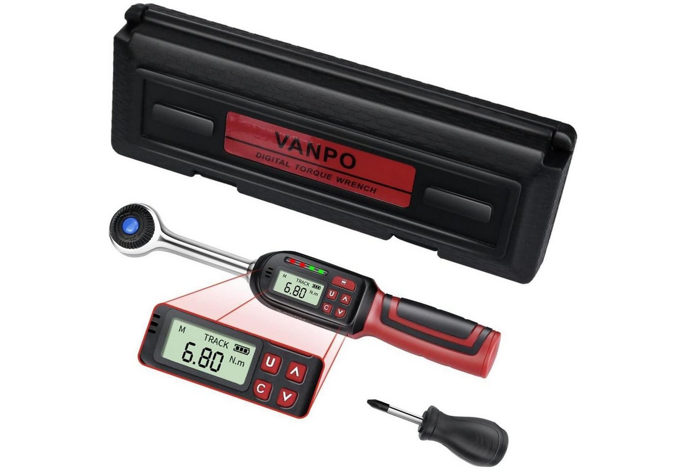 LuxusKollektion Drehmomentschlüssel Drehmomentschlüssel Digital Halbzoll Fahrrad 2 1 2 zoll(6.8-135N.m) von LuxusKollektion